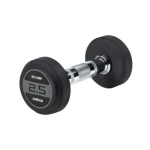 JORDAN Rubber Dumbbells - Up to 50kg (Grey)