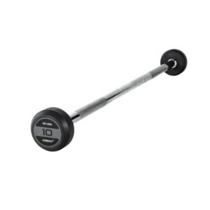 JORDAN Fixed Barbells - Straight Bar Rubber (Grey)