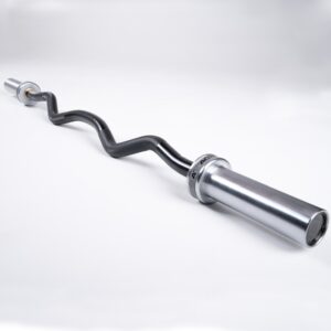 Attack Fitness Olympic EZ Curl Bar – Ceramic Coated Black
