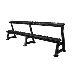 JORDAN 2 Tier Dumbbell Rack - Holds 10 Pairs (Includes Weight Labels)