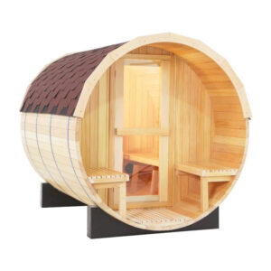 CenturaHeat 4-6 Person Outdoor Wood Barrel Sauna 6000W