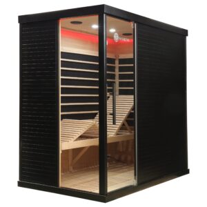Miracle Sauna Premium Black Box Far Infrared Sauna: 4 Person