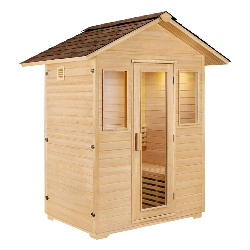 CenturaHeat 3 Person Traditional Outdoor Sauna Room - Image 2